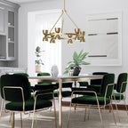 KICHLER 52418BNBLED Baland 31" 12 Light Chandelier Brushed Natural Brass