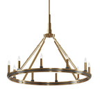 KICHLER 52421BNB Emmala 27.50 Inch 10 Light Chandelier In Brushed Natural Brass And Black