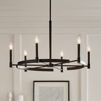 KICHLER 52427BK Tolani 6 Light Chandelier Black