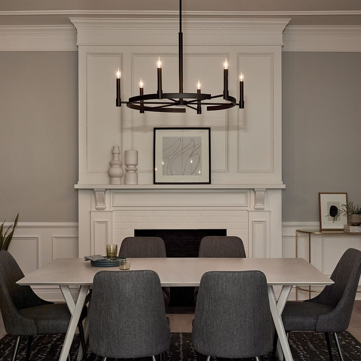 KICHLER 52427BK Tolani 6 Light Chandelier Black