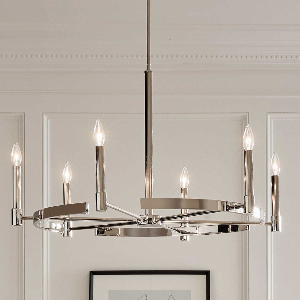 KICHLER 52427PN Tolani 6 Light Chandelier Polished Nickel