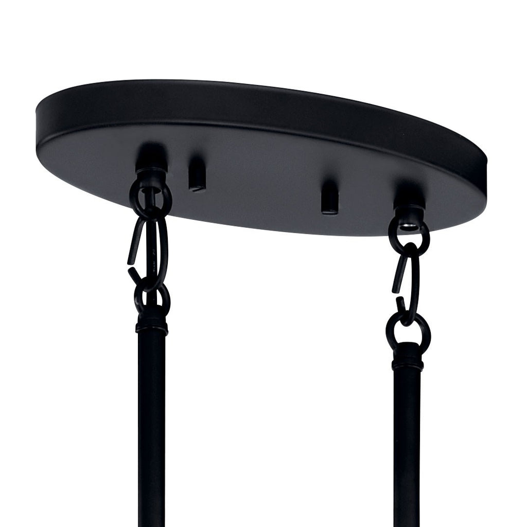 KICHLER 52429BK Tolani 8 Light Oval Chandelier Black
