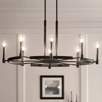 KICHLER 52429BK Tolani 8 Light Oval Chandelier Black