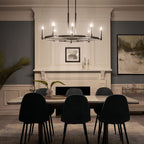 KICHLER 52429BK Tolani 8 Light Oval Chandelier Black