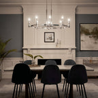 KICHLER 52429PN Tolani 8 Light Oval Chandelier Polished Nickel