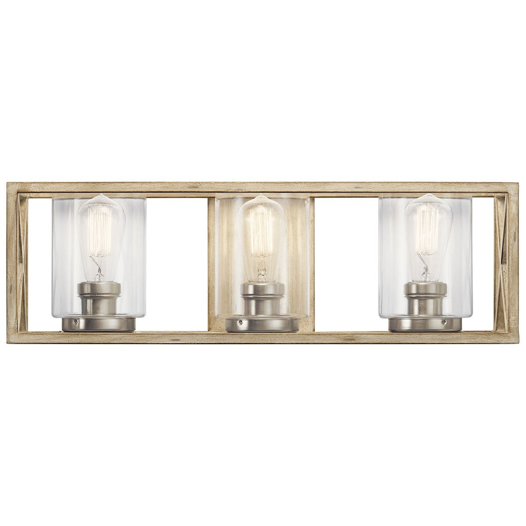 KICHLER 55065DAW Moorgate Three Light Bath Distressed Antique White
