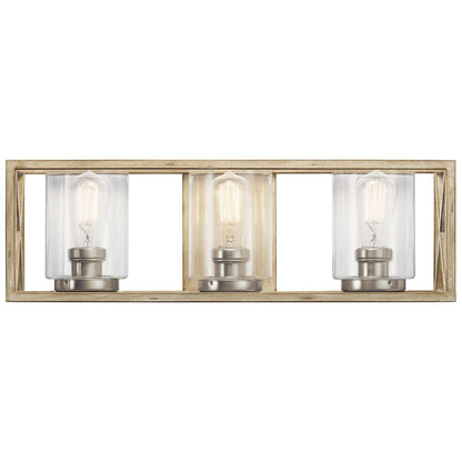 KICHLER 55065DAW Moorgate Three Light Bath Distressed Antique White