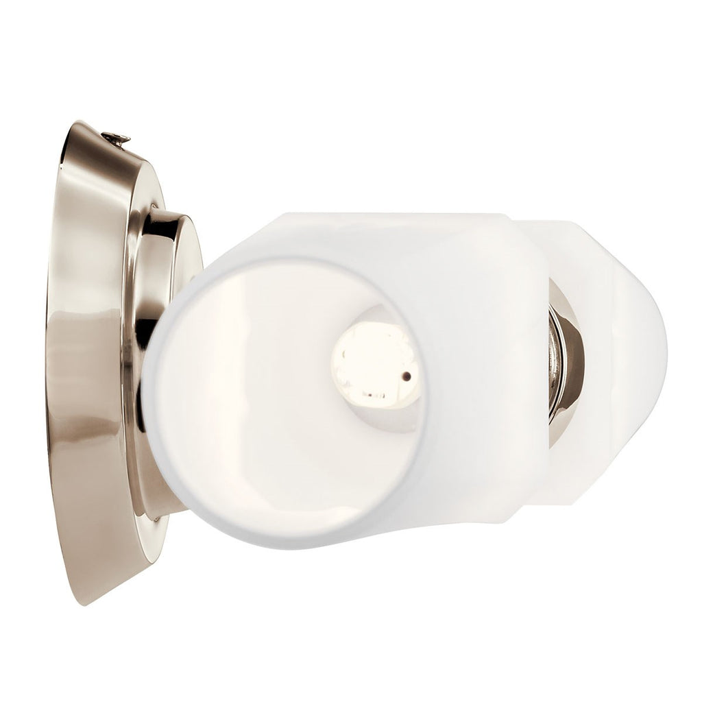 KICHLER 55074PN Truby 19.75" 2 Light Vanity Light With Satin Etched Cased Opal Glass Polished Nickel
