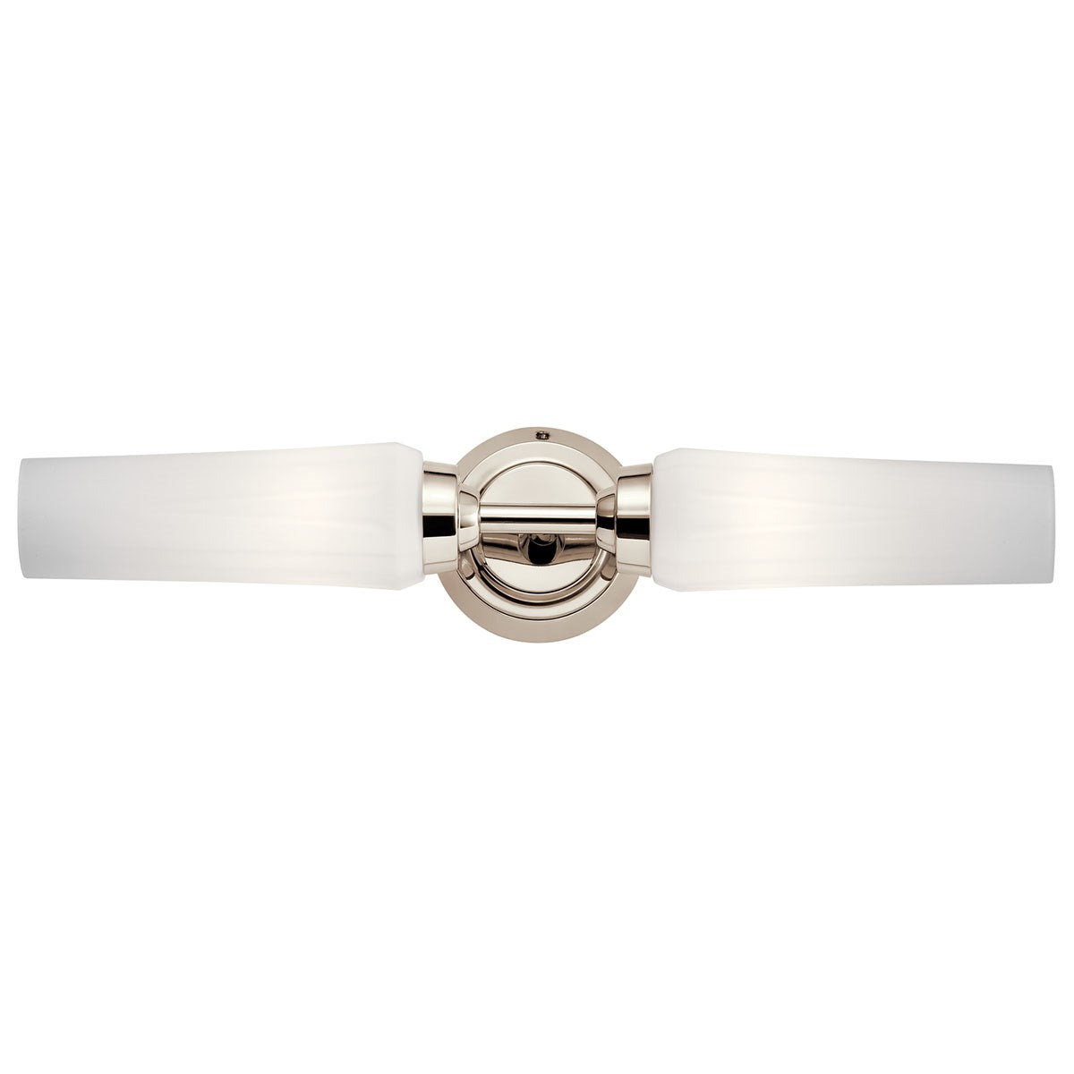 KICHLER 55074PN Truby 19.75" 2 Light Vanity Light With Satin Etched Cased Opal Glass Polished Nickel