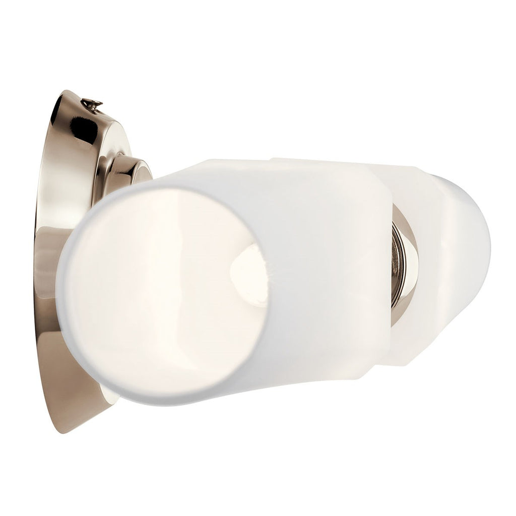 KICHLER 55075PN Truby 24.75" 2 Light Vanity Light With Satin Etched Cased Opal Glass Polished Nickel