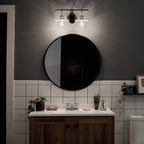 KICHLER 55078PN Everett 16 Inch 2 Light Vanity Light with Clear Glass in Polished Nickel