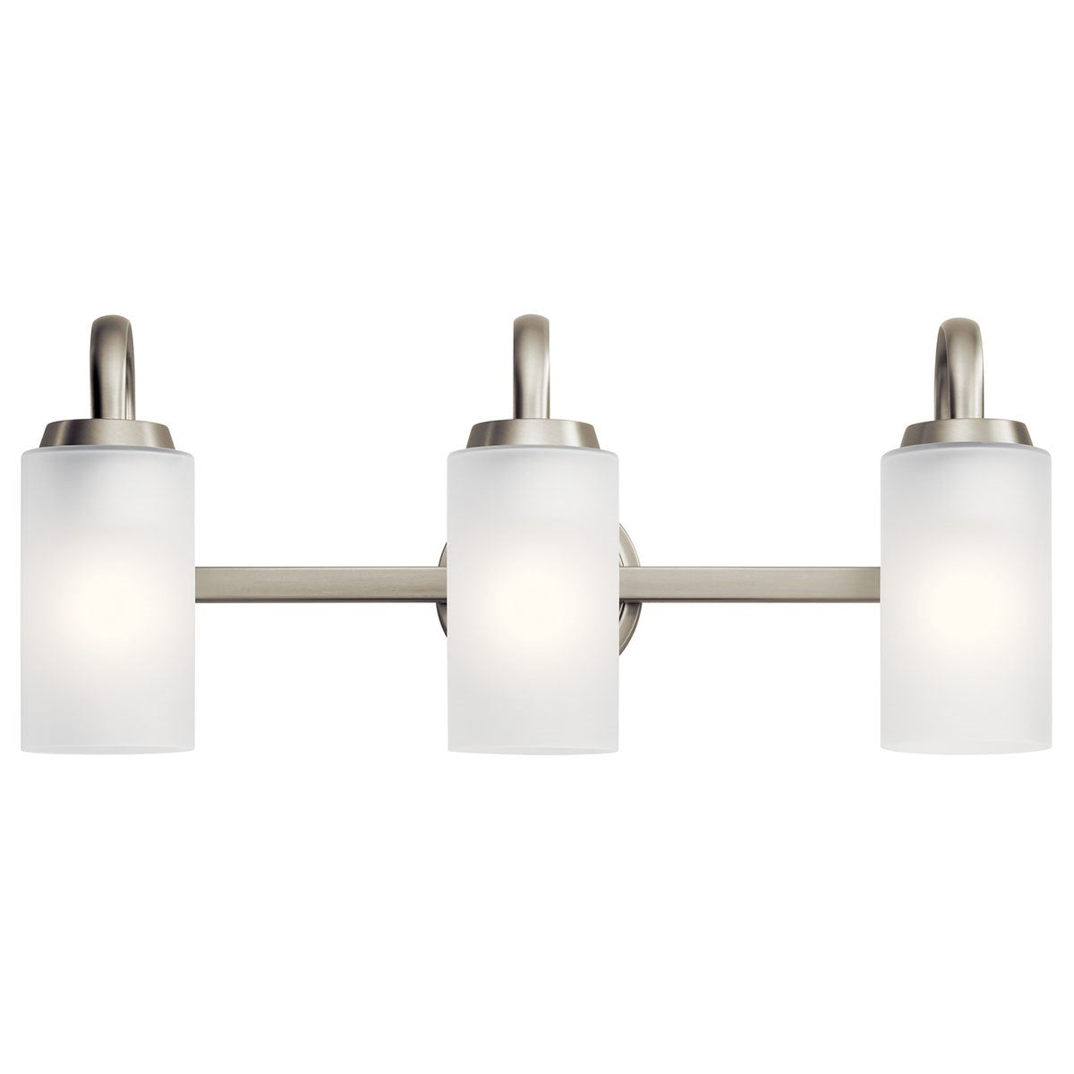 KICHLER 55087NI Kennewick 2 Light Vanity Light With Etched Glass Brushed Nickel