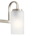 KICHLER 55088NI Kennewick 2 Light Vanity Light With Etched Glass Olde Bronze
