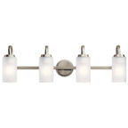 KICHLER 55088NI Kennewick 2 Light Vanity Light With Etched Glass Olde Bronze