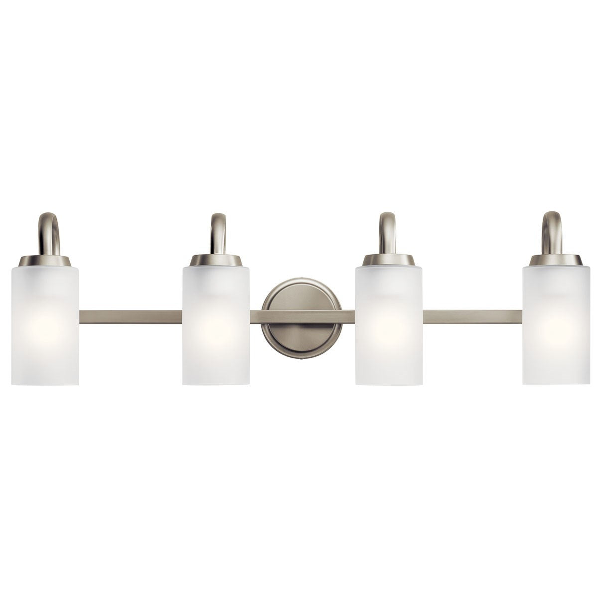 KICHLER 55088NI Kennewick 2 Light Vanity Light With Etched Glass Olde Bronze