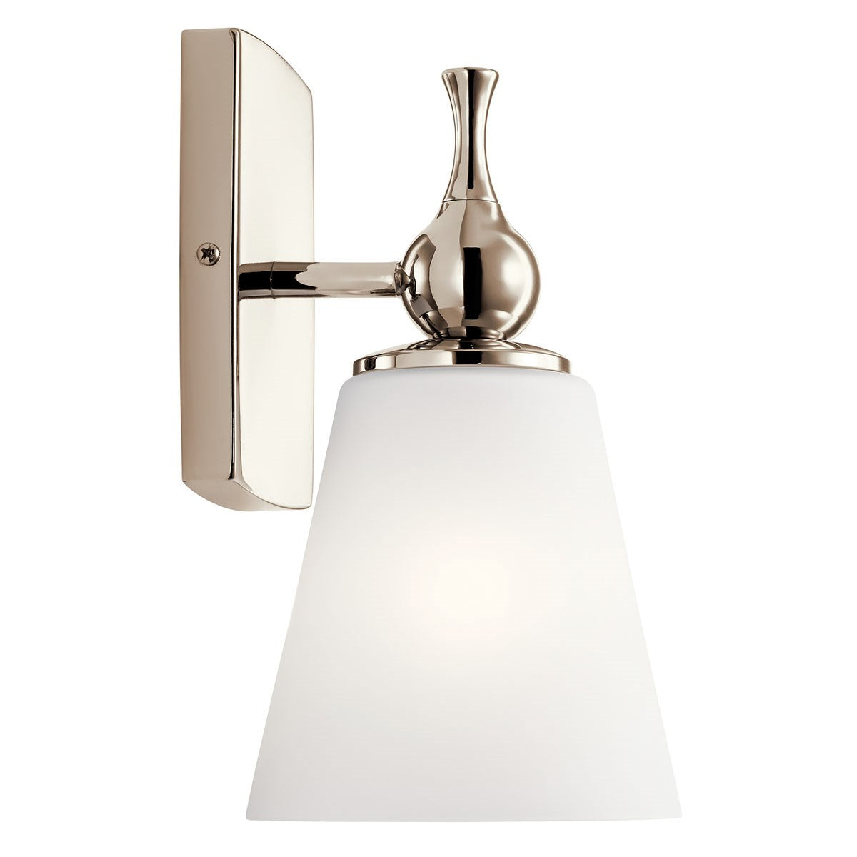 KICHLER 55090PN Cosabella 6" 1 Light Wall Sconce With Etched White Glass Polished Nickel