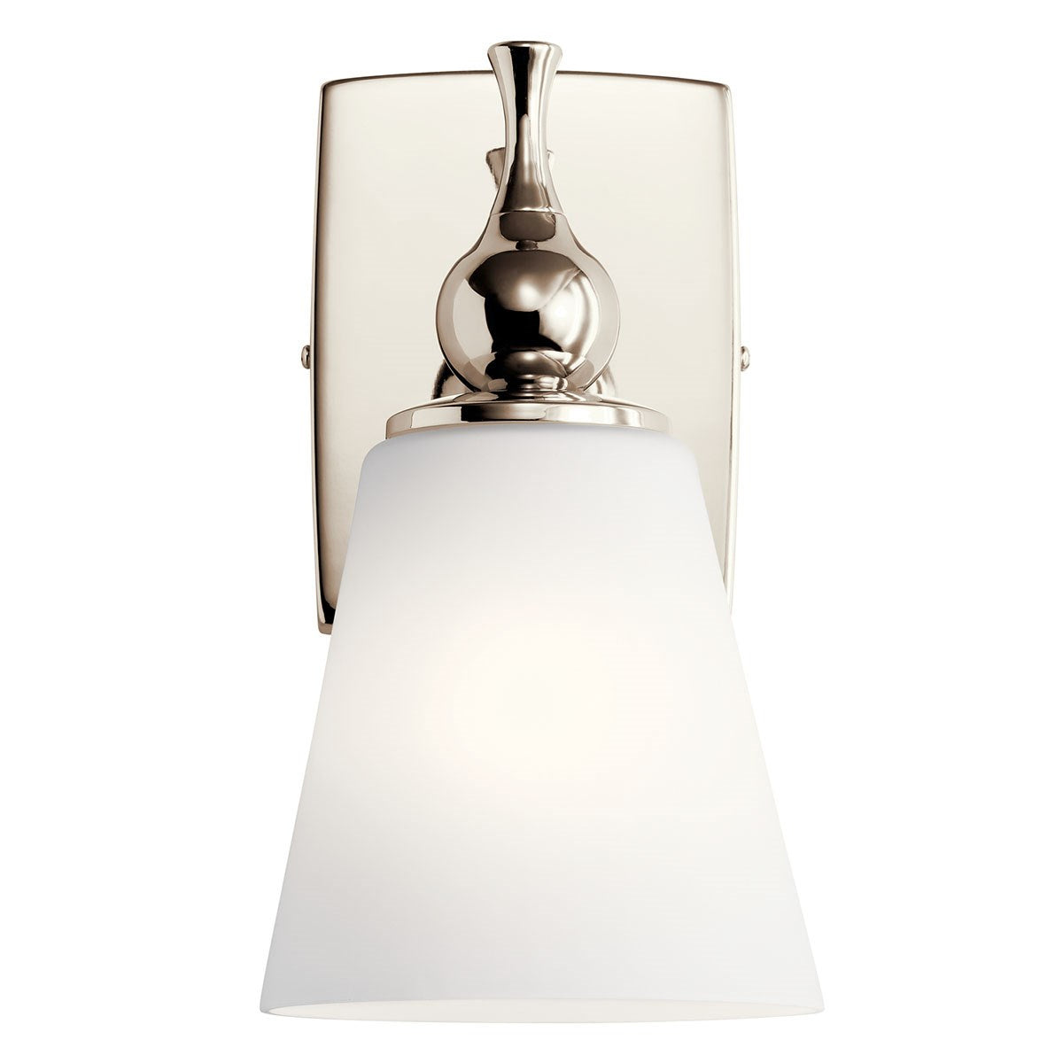 KICHLER 55090PN Cosabella 6" 1 Light Wall Sconce With Etched White Glass Polished Nickel