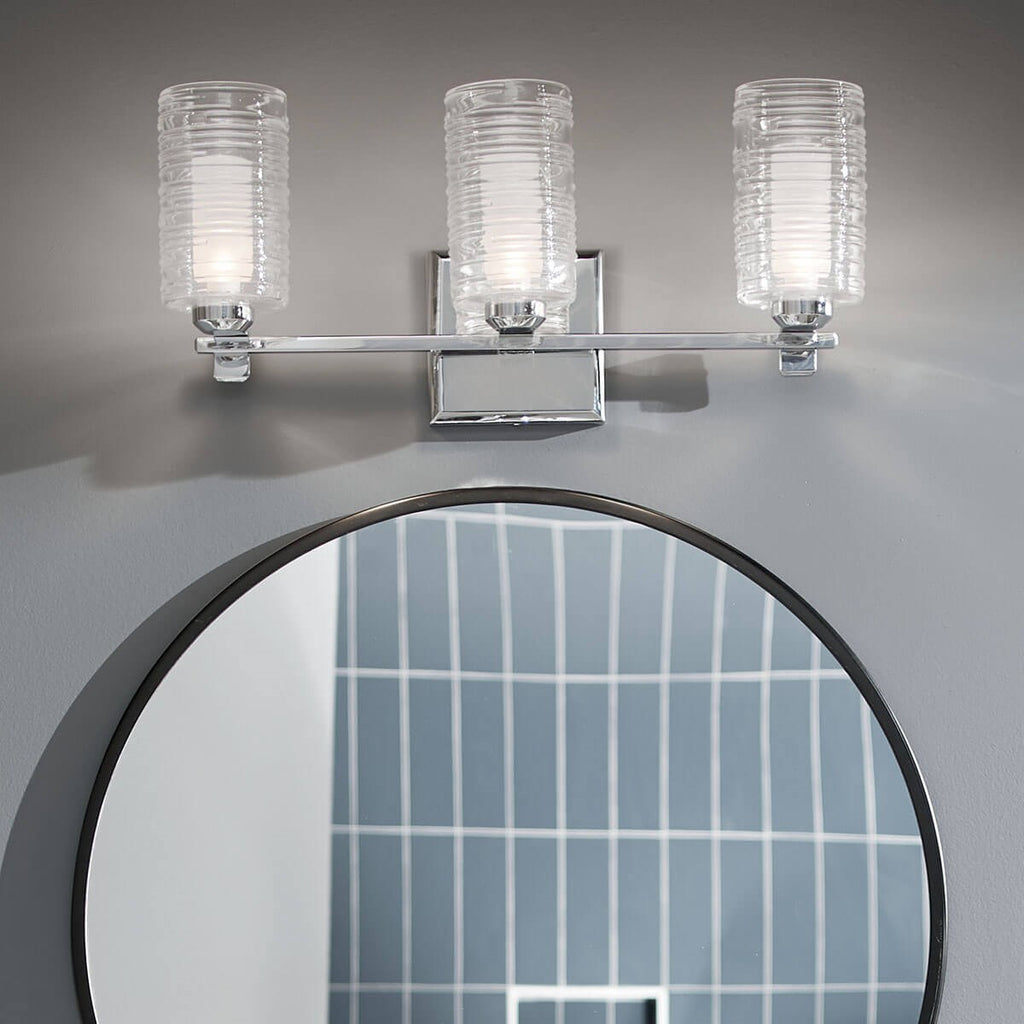 KICHLER 55097CH Giarosa 22.25" 3 Light Vanity Light Chrome