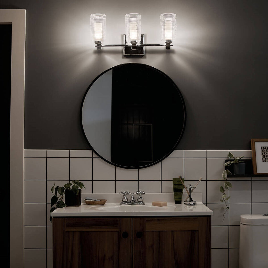 KICHLER 55097CH Giarosa 22.25" 3 Light Vanity Light Chrome