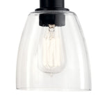 KICHLER 55101BK Meller 15" 2 Light Vanity Light With Clear Glass Black