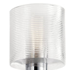 KICHLER 55106BK Harvan 15" 2 Light Vanity Light with Clear Ribbed Glass Black