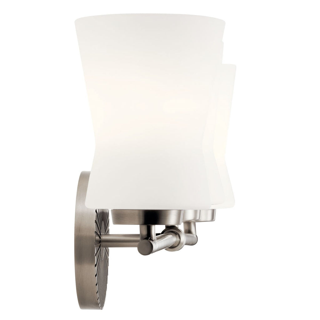 KICHLER 55117CLP Brianne 24.5" 3 Light Vanity Light with Satin Etched Cased Opal Glass Classic Pewter