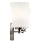 KICHLER 55117CLP Brianne 24.5" 3 Light Vanity Light with Satin Etched Cased Opal Glass Classic Pewter