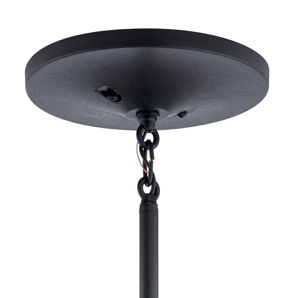 KICHLER 59058BKT Hampshire 16.75 Inch 1 Light Large Outdoor Pendant/Semi Flush In Textured Black