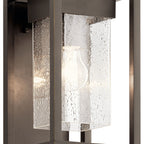 KICHLER 59060OZ Mercer 12 Inch 1 Light Outdoor Wall Light With Clear Seeded Glass In Olde Bronze
