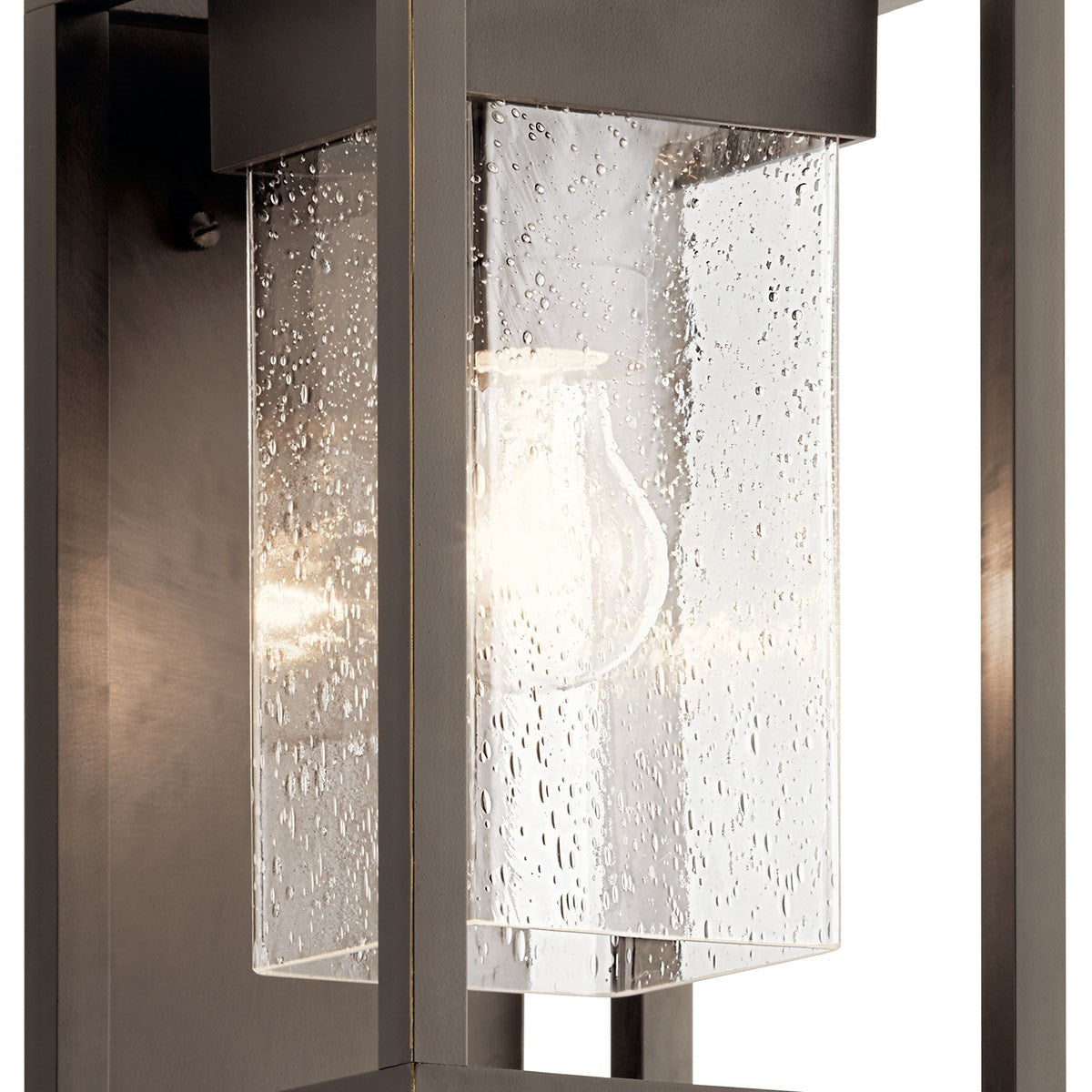 KICHLER 59060OZ Mercer 12 Inch 1 Light Outdoor Wall Light With Clear Seeded Glass In Olde Bronze