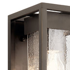 KICHLER 59060OZ Mercer 12 Inch 1 Light Outdoor Wall Light With Clear Seeded Glass In Olde Bronze