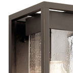 KICHLER 59061OZ Mercer 16 Inch 1 Light Outdoor Wall Light With Clear Seeded Glass In Olde Bronze