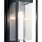KICHLER 59062BSL Mercer 20 Inch 1 Light Outdoor Wall Light With Clear Seeded Glass In Black Finish