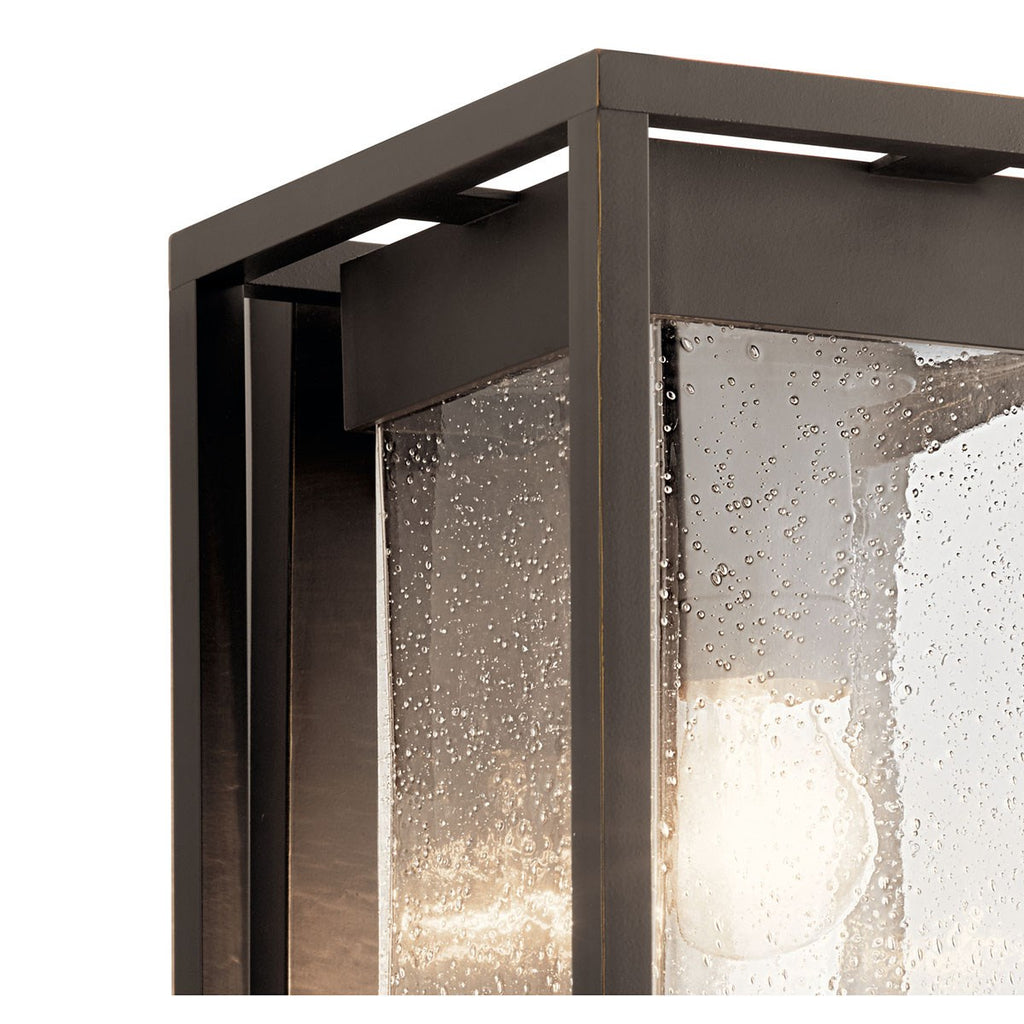 KICHLER 59062OZ Mercer 20 Inch 1 Light Outdoor Wall Light With Clear Seeded Glass In Olde Bronze