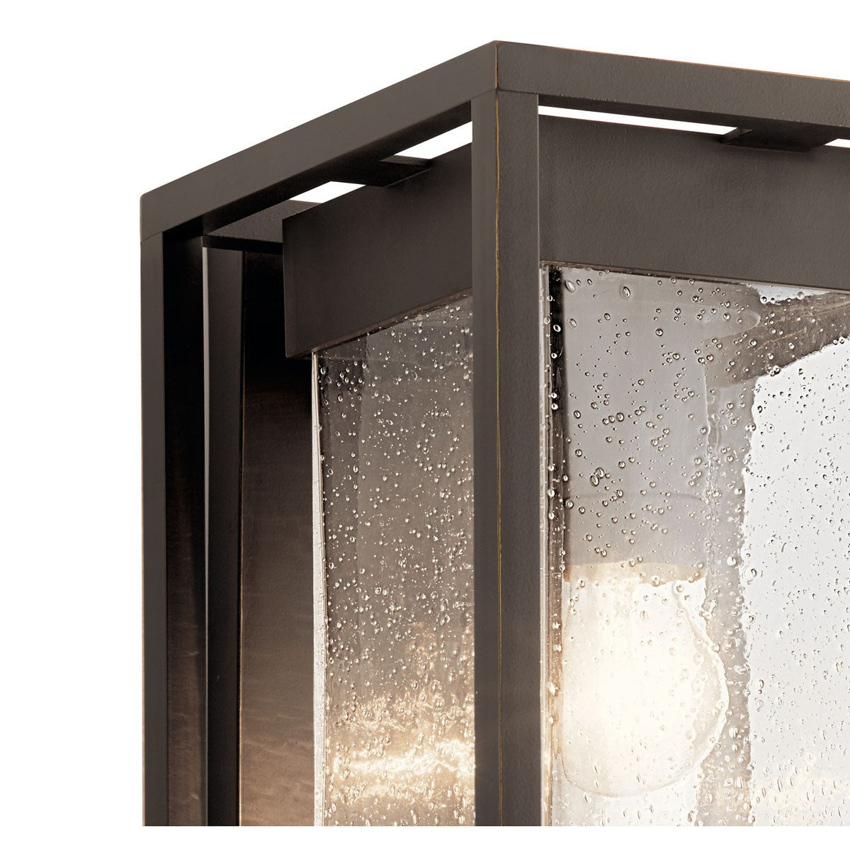 KICHLER 59062OZ Mercer 20 Inch 1 Light Outdoor Wall Light With Clear Seeded Glass In Olde Bronze