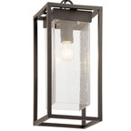 KICHLER 59064OZ Mercer 24 Inch 1 Light Outdoor Pendant With Clear Seeded Glass In Olde Bronze