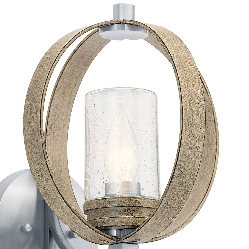 KICHLER 59066DAG The Grand Bank 13" 1 Light Outdoor Wall Light Distressed Antique Gray