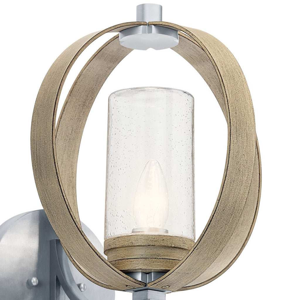 KICHLER 59067DAG The Grand Bank 15" 1 Light Outdoor Wall Light Distressed Antique Gray