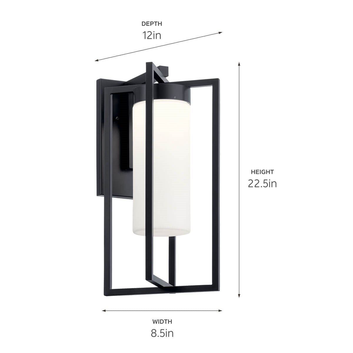 KICHLER 59072BKLED Drega Led Outdoor Wall Mount Black