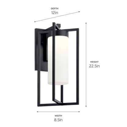KICHLER 59072BKLED Drega Led Outdoor Wall Mount Black