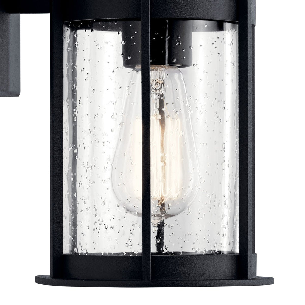 KICHLER 59079BKT Camillo 11" 1 Light Wall Light With Clear Seeded Glass Black
