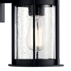 KICHLER 59079BKT Camillo 11" 1 Light Wall Light With Clear Seeded Glass Black