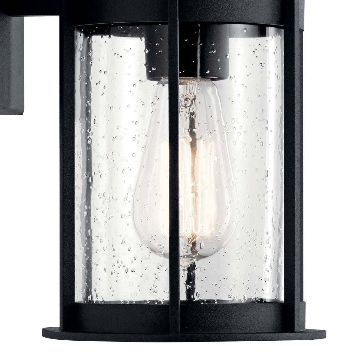 KICHLER 59079BKT Camillo 11" 1 Light Wall Light With Clear Seeded Glass Black