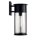 KICHLER 59081BKT Camillo 18" 1 Light Wall Light With Clear Seeded Glass Black