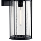 KICHLER 59081BKT Camillo 18" 1 Light Wall Light With Clear Seeded Glass Black