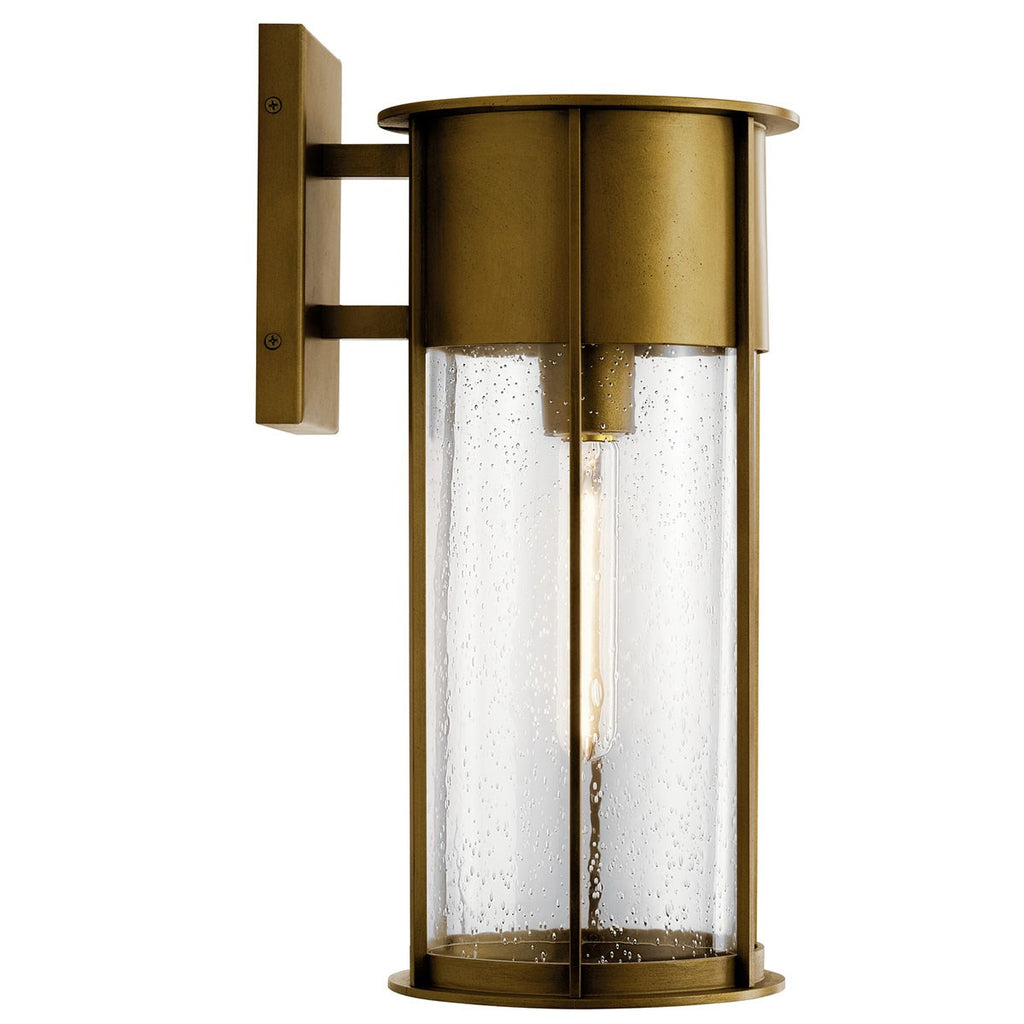KICHLER 59081NBR Camillo 18" 1 Light Wall Light With Clear Seeded Glass Natural Brass