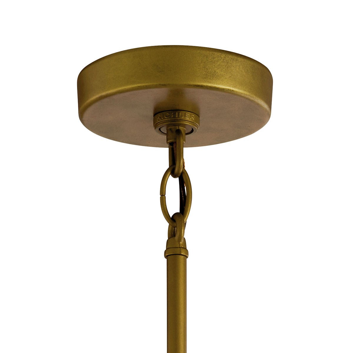 KICHLER 59082NBR Camillo 18" 1 Light Hanging Pendant With Clear Seeded Glass Natural Brass