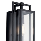 KICHLER 59087BK Goson 20" 1 Light Wall Light With Clear Glass Black