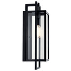 KICHLER 59087BK Goson 20" 1 Light Wall Light With Clear Glass Black
