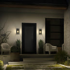 KICHLER 59087BK Goson 20" 1 Light Wall Light With Clear Glass Black